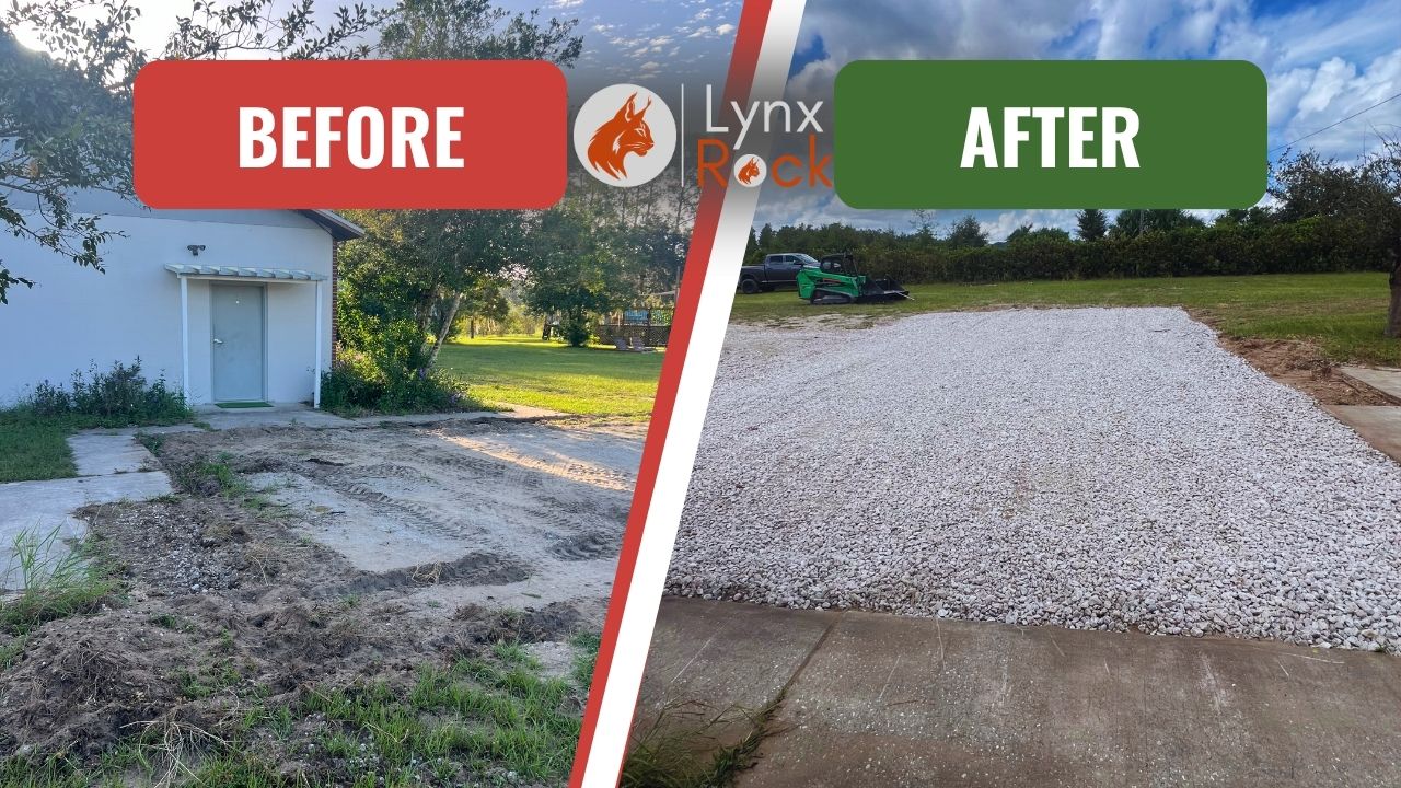 Gravel pad install in Mount Dora, Tavares, Eustis, Sorrento, and Lake County, FL
